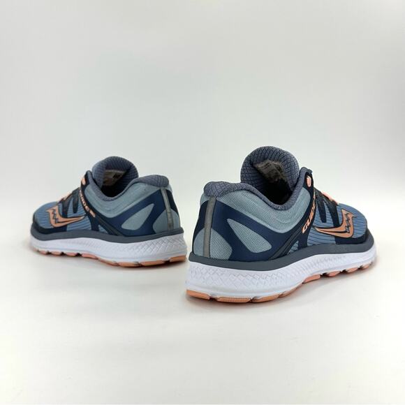 Saucony Guide ISO Everun Women Running Shoes Size 10 Blue/Peach/Gray Knit Comfy - Picture 16 of 16